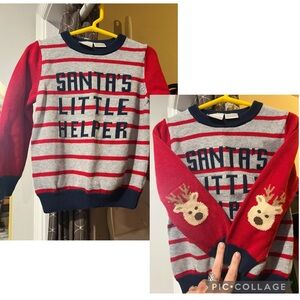 Santa’s little helper Sweater size 2T Like new condition